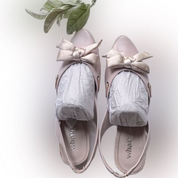 Adorable! What’s What by Aerosoles “Stop N Bow” pink shoes! - Picture 2 of 15